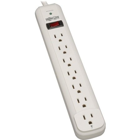 TRIPP LITE Surge Protector, 7 Outlet, 1080 Joules, 12' Cord, White TRPTLP712